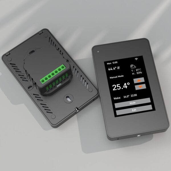 TF1 Programmable Radiant Floor Thermostat - Black - WiFi Enabled